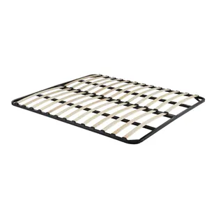 Wholesale adjustable fold king size slats wooden metal platform bed frame