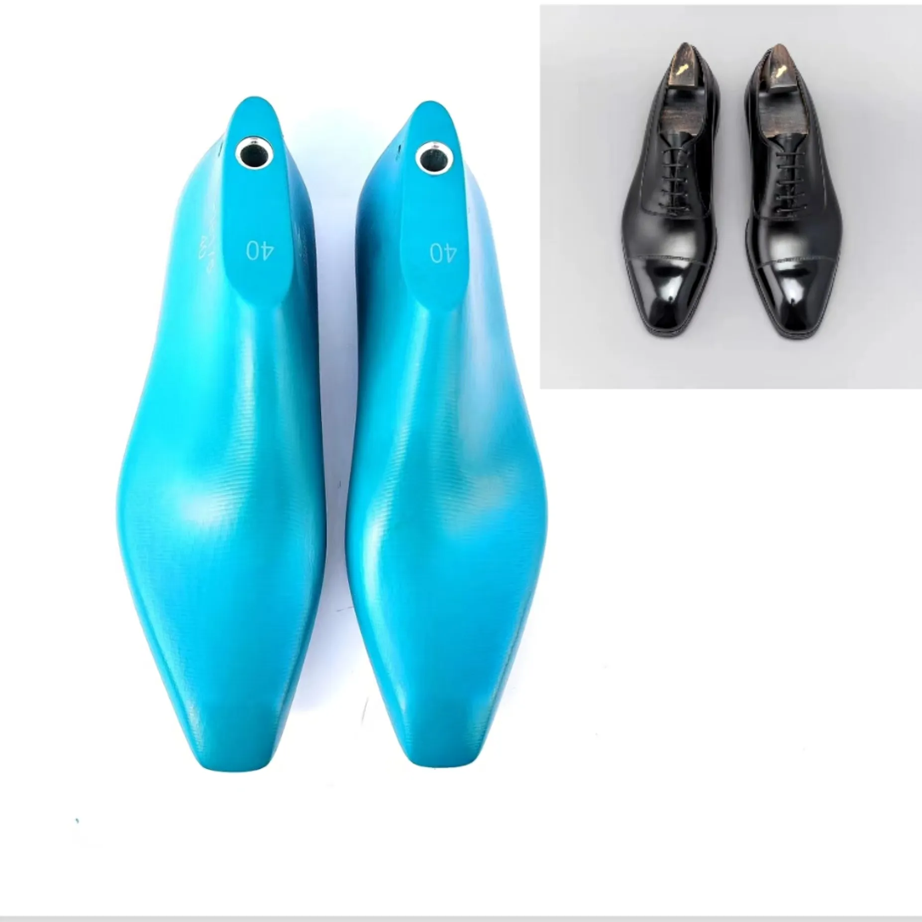 Men handmade business leather shoe plastic shoe lasts