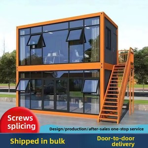 Văn phòng di động lắp ghép hiện đại 2 phòng với tường kính, làm bằng thép, dùng làm không gian làm việc hoặc khách sạn - Product Image 5