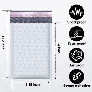 <b>White</b> Bubble Mailers 8.5x12 Inch, 100 Pack, Usable Size 8.25x12 Inch. Opaque Self-Seal Waterproof Poly Padded <b>Envelopes</b> - Product Image 2