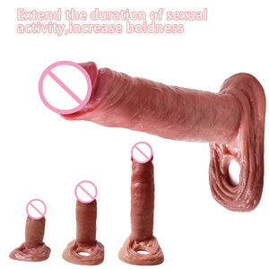 <span class=keywords><strong>3</strong></span> Größen Realistisches Kondom Wieder verwendbare Penis ärmel vergrößerung Kondome Männlicher Schwanz Dildo Enhancer Intim waren Sexspielzeug für Männer - Product Image 2