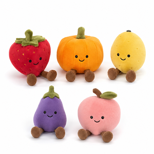Jouets en peluche personnalisés à faible MOQ, fabriqués au Vietnam, interactifs, en forme de fruits et légumes, cadeaux promotionnels pour bébés et enfants, animaux en peluche doux - Product Image 2