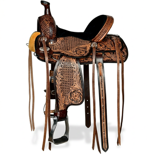 High Quality Wholesale Latest Portable Customized Western Riding Horse Saddle with Indian Harness Leather Durable - Product Image 1