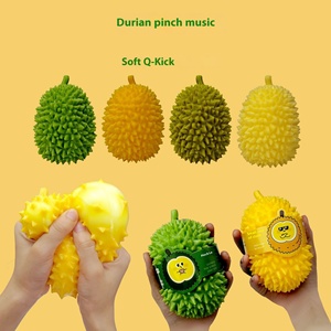 Durian Descompresión Squishy Pequeños juguetes de plástico para el rango de edad 5-7 años Bola de música de vacaciones para niñas con artilugios extraños - Product Image 2