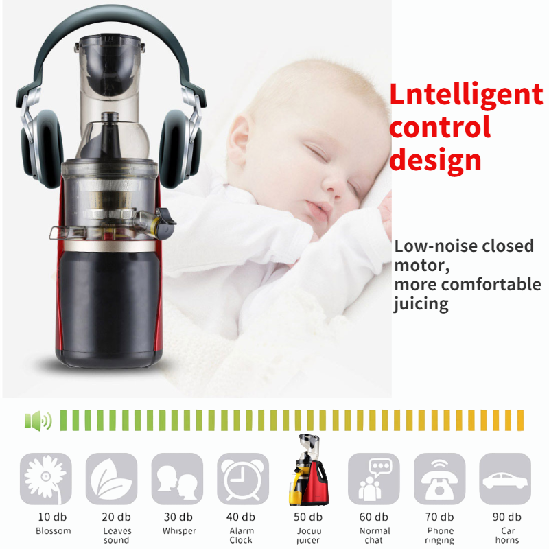 150W Orange Electric Blender Carrot Extractor Machine Cold Press Professional Commercial Slow Juicer