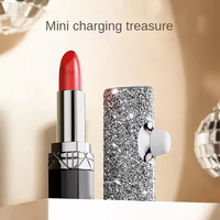 LinkPod-Mini Powerbank con purpurina, 5000mAh, carga de acoplamiento integrada, deslumbrante banco de energía para teléfono, cargador portátil, bancos de batería