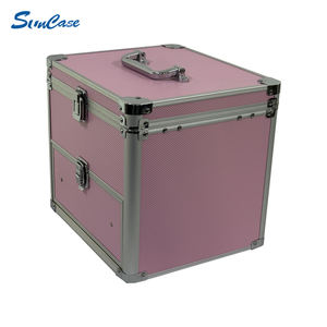 Boîte à maquillage en aluminium avec tiroir Mallette de voyage <span class=keywords><strong>rose</strong></span> Organisateur cosmétique <span class=keywords><strong>et</strong></span> <span class=keywords><strong>valise</strong></span> cosmétique - Product Image 4