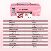 Imprimante DTF EraSmart A3 personnalisée avec tête d'impression colorée pour textiles, logos, vêtements, t-shirts, avec four, encre et film