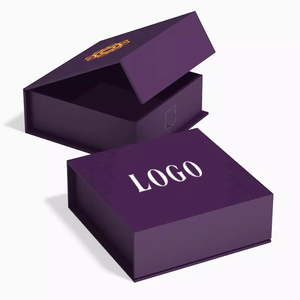 Cajas de Regalo de Cartón Rígido Gris de Lujo con Logotipo Personalizado para Cosméticos - Product Image 1