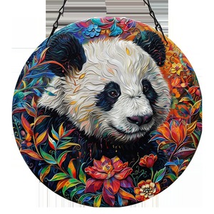 Figura Decorativa de Panda en Resina Impresa en <span class=keywords><strong>3D</strong></span> de Witt Creative Garden, Panel Colgante para Decoración de Patio de Villa - Product Image 4