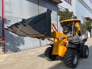 סין 4wd גלגל 3 טון לועדר קטן קטן קטן קצה טרקטור <span class=keywords><strong>backhoe</strong></span> גלגל החלקה stoid מטען חלול מטען למכירה - Product Image 4