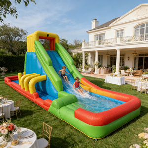 Château <span class=keywords><strong>gonflable</strong></span> portable compact avec logo pour enfants, idéal pour le <span class=keywords><strong>jardin</strong></span> familial - Product Image 2