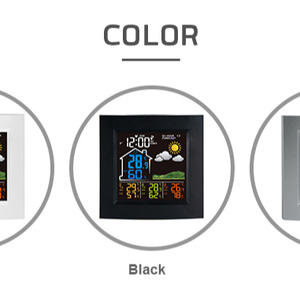 Trạm Thời Tiết Chuyên Nghiệp Trạm Thời Tiết Điện Tử Đồng Hồ Treo Tường Với 3 Kênh Nhiệt Độ Và Độ Ẩm Ngoài Trời - Product Image 6