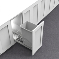 Poubelle coulissante sous évier - Conteneur à déchets robuste avec glissière à fermeture douce