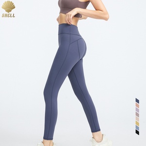Luluxiyaya 2025 estate Fitness all'aperto <span class=keywords><strong>pantaloni</strong></span> a <span class=keywords><strong>vita</strong></span> alta <span class=keywords><strong>elastico</strong></span> morbido Outwear da Yoga Pant Legging donna - Product Image 6