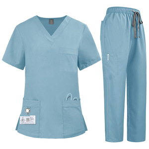 Tenues d'hôpital unisexes, ensembles d'uniformes d'infirmière, ensembles de blouses à séchage rapide, ensemble deux pièces (haut et pantalon) pour infirmière, mode OEM - Product Image 1