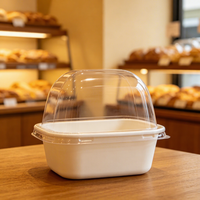 Boîte en blister PET de qualité alimentaire blanche, personnalisable pour le fromage, le gâteau, les pâtisseries, les mooncakes, les sandwichs, emballage en portions pour l'usine
