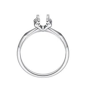 H & Fオリジナルセミマウントダイヤモンドリングジュエリーカスタム9カラット14カラット18カラットゴールド結婚指輪