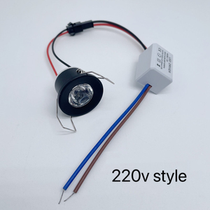 Mini <span class=keywords><strong>spot</strong></span> LED encastré 220v 1w <span class=keywords><strong>12v</strong></span> 24v, éclairage LED encastré, éclairage de plafond pour vitrine à bijoux, éclairage de plafond pour plantes - Product Image 4