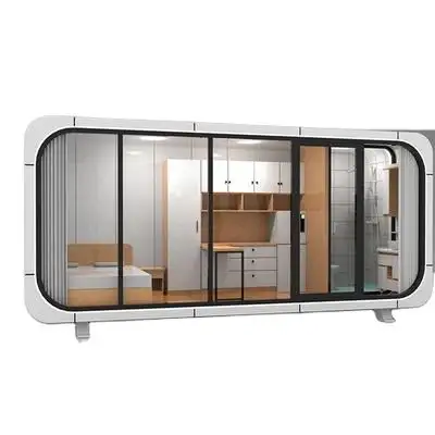 2024 nuovo stile confortevole rettangolare robusta cabina di mela e dispone di grandi finestre dal pavimento al soffitto