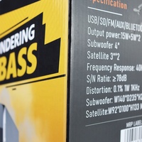 Caja de impresión de coche montado en altavoz USB audio inalámbrico Bluetooth caja electrónica