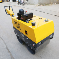 Rouleau compresseur vibratoire micro de haute qualité 350 kg Mini compacteur à double tambour pour la construction routière