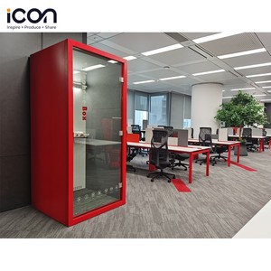 Cabina de Oficina Insonorizada Moderna, Cabina de Trabajo Móvil, Cabina Acústica Portátil con Sistema de Iluminación para Espacios de Trabajo Comerciales - Product Image 1