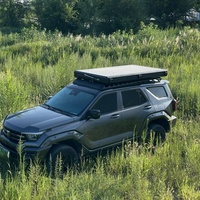 Tiendas de techo rígidas con ventanas laterales plegables para camping en coche, SUV, camión, viajes al aire libre, tienda de techo para vehículos.