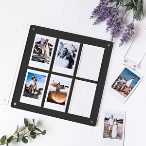 Cadre <span class=keywords><strong>photo</strong></span> collage Happy Frame, cadre <span class=keywords><strong>Polaroid</strong></span> pour photos, cadre acrylique flottant magnétique Instax Mini avec aimant et support - Product Image 5
