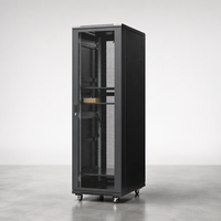 Armoire réseau standard 15U/22U/27U/32U/36U/42U en acier laminé à froid pour salle serveur, avec gestion des câbles et amplificateur de puissance en stock
