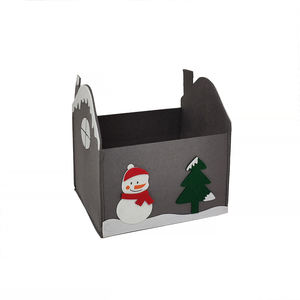 Bolsas de Tela para Jardín Ecológicas y Duraderas con Logotipo Navideño Personalizado, Cesta de Fieltro para Patatas, para Regalos y Empaque - Product Image 1