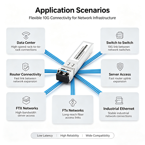 Düşük Minimum Sipariş Adedi 10G SFP Alıcı-Verici Modülü LR SR 850nm 1270nm 1310nm 1550nm İletim Uzaklığı 10KM-80KM POE Anahtarları Kullanımı için FTTH - Product Image 2