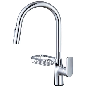 Moderne Roestvrijstalen Enkele Hendel Handvat Keuken Mixer Keramische Plank Verchroomd Pull Sproeier Waterkraan Voor Hotel Badkamer - Product Image 4