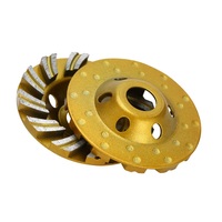 Disques de meulage et de découpe diamantés segmentés en métal, en forme de coupelle, pour meuleuse d'angle, haute efficacité, pour pierre, béton, ébavurage 60/80