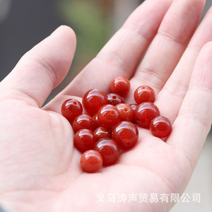 Natural Crystal 7A <b>Red</b> Agate Round Loose Beads For DIY Jewelry Making <b>Bracelets</b> Necklaces Accessories Materials Semi Finished - Product Image 4