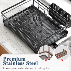 Kitchen Dish <b>Rack</b> Storage Organizer Steel Utensils Storage Basket Stand <b>Drying</b> <b>Rack</b> Dishes Bowls Easy Standing Installation Box - Product Image 5