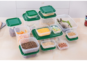 Juego de 17 Recipientes Transparentes para Almacenamiento de Alimentos LYT272, Recipientes Herméticos para Granos y Frijoles, Organizador de Alimentos para Refrigerador - Product Image 4