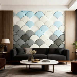 แผ่นอะคูสติก PET คุณภาพสูงสำหรับกันเสียง แผ่นผนัง 3 มิติ PET Felt - Product Image 3