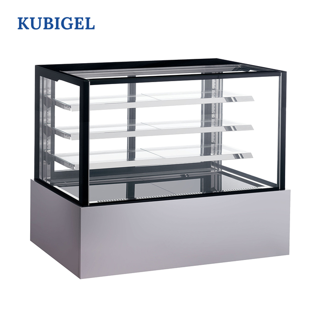 Commercial Single-Temperature Cake Bread Dessert Display Fridge Showcase Glass Counter for Refrigerated Food Display