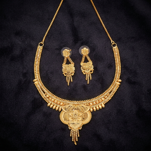 Collares de formación chapados en oro, joyería de oro de boda, joyería tradicional para mujer, cobre y latón, chapado en oro laminado - Product Image 3