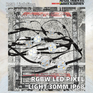 Ac 24V KT-30RGBW RGB <span class=keywords><strong>LED</strong></span> điểm đèn 30 mét IP67 công viên chủ đề & giáng sinh cảnh quan trang trí nội thất nhựa đèn cơ thể - Product Image 2