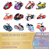 Joy2fun Voitures tamponneuses électriques simulateur de moto en plastique pour enfants, pour usage intérieur/extérieur, idéales pour centres commerciaux et parcs d'attractions