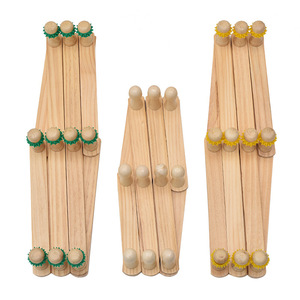 Lot de 2 patères murales accordéon extensibles en bois robustes, <span class=keywords><strong>20</strong></span> crochets, design multifonctionnel pour suspendre casquettes de baseball, manteaux, tasses - Product Image 5
