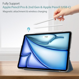 Étui à triple pliage pour <span class=keywords><strong>iPad</strong></span> Air 2 et <span class=keywords><strong>iPad</strong></span> 5e/6e génération 9,7 pouces, housse de protection en PU + PC avec support - Product Image 6