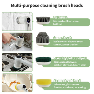 Juego de cepillos de limpieza eléctricos inalámbricos 4 en 1, fregador de plástico para lavavajillas, baño y cocina, recargable e impermeable - Product Image 5