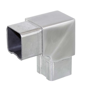 Connettore per Corrimano Quadrato in Acciaio Inox, Gomito per Tubo Quadrato da 40mm - Product Image 1