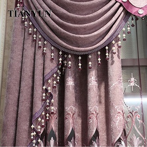 Tenda stile turco fornitore della cina europeo <span class=keywords><strong>viola</strong></span> <span class=keywords><strong>tende</strong></span> di lusso oscuranti con annesso mantovana - Product Image 3