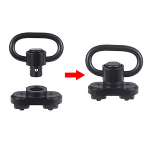 อุปกรณ์เสริมสำหรับการล่าสัตว์กลางแจ้งแบบ QD Heavy Duty Sling Swivel สีดำ ตัวแปลงข้อต่อแบบปลดเร็ว QD Sling ทำจากเหล็ก ขนาด <span class=keywords><strong>1</strong></span> นิ้ว <span class=keywords><strong>1</strong></span>.25 นิ้ว <span class=keywords><strong>1</strong></span>.5 นิ้ว - Product Image 5