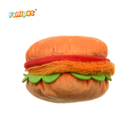 Jouet pour chien en peluche Famipet au design unique, style américain, hot-dog, chips, hamburger, milkshake, fast-food, jouet qui couine