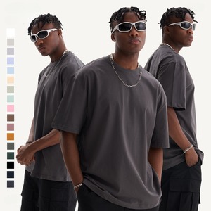 T-shirts unisexes en coton respirant à manches courtes <span class=keywords><strong>et</strong></span> col rond, de qualité supérieure, 240 g/m², coupe ample, classique, uni - Product Image 1